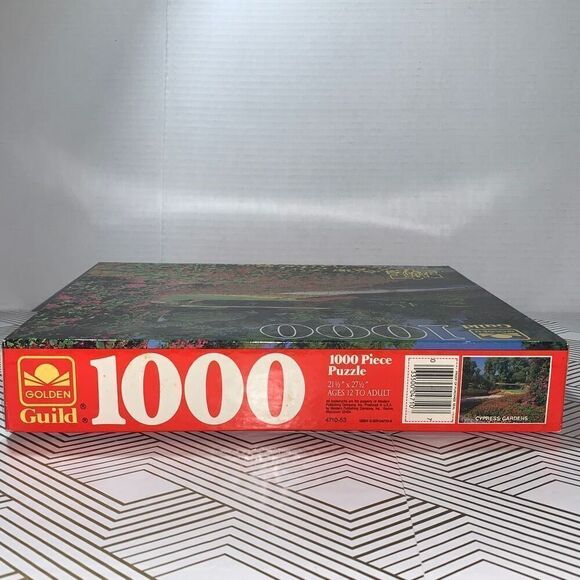Vintage Golden Guild Cypress Gardens Jigsaw Puzzle 1000 Piece Colorful New - Picture 4 of 5